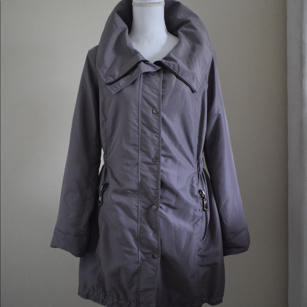Beautiful trendy grey trench